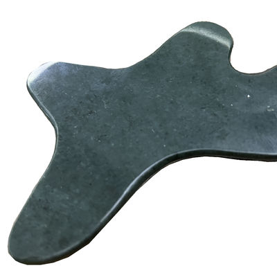 Funzione di controllo del tempo Nefrite verde scuro Gua Sha Pietra per la cura del corpo e sollievo da stanchezza Disegno portatile