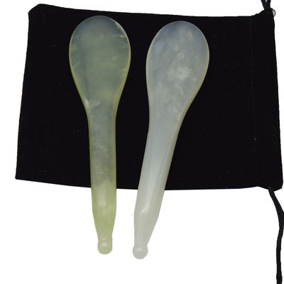 Xiuyan Jade Stick Eye Massager Pen a forma di cucchiaio giallo con e servizio OEM/ODM accettabile