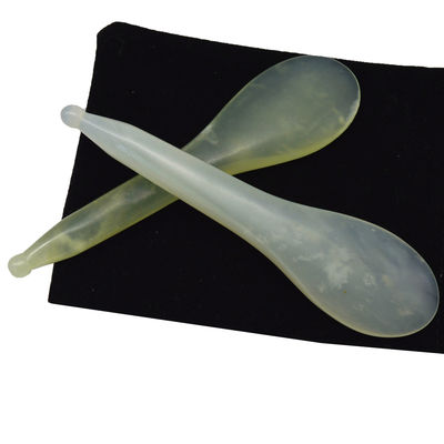 Xiuyan Jade Stick Eye Massager Pen a forma di cucchiaio giallo con e servizio OEM/ODM accettabile