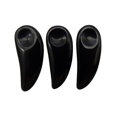 Massaggiatore Faciale Nero Mini Ossidiano Cosmetico Cucchiaio Guasha Crema per Occhi Make-up Scoop Spatula Stick per Massaggio di Sollievo degli Occhi