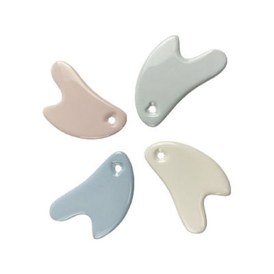 White Heart Shape Ceramic Gua Sha Massage Board Gua Sha Strumenti per il viso per tutti i tipi di pelle Pulito Anti-invecchiamento