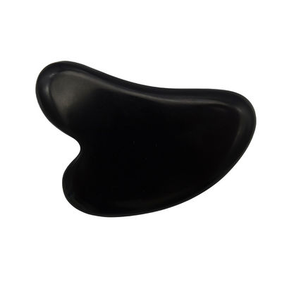 Pietra Bian Nera Naturale Forma Cuore Mascherino Gua Sha per Spa Meditazione rilassante