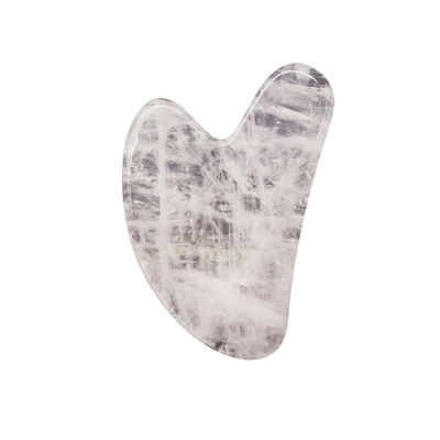 Massaggio Faciale Forma di Cuore Bianco Cristallo Gua Sha Pietra per SPA Terapia di Agopuntura al Centro di Medicina Tradizionale Cinese