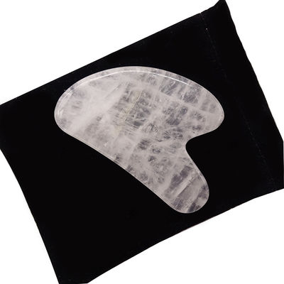 Massaggio Faciale Forma di Cuore Bianco Cristallo Gua Sha Pietra per SPA Terapia di Agopuntura al Centro di Medicina Tradizionale Cinese