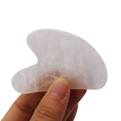 Massaggio Faciale Forma di Cuore Bianco Cristallo Gua Sha Pietra per SPA Terapia di Agopuntura al Centro di Medicina Tradizionale Cinese