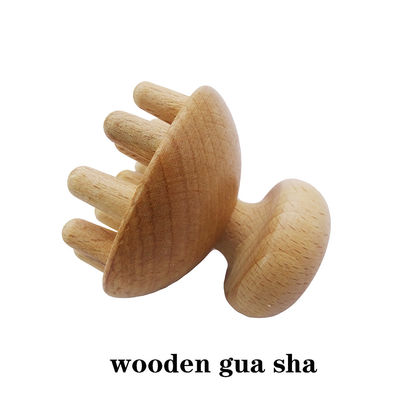 Funzione musicale Funghi di legno Gua Sha Strumento di massaggio terapeutico per drenaggio linfatico a mano e a corpo intero