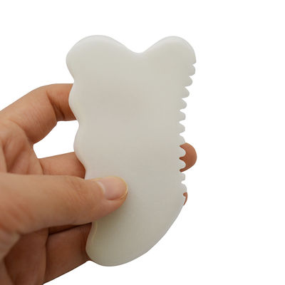 Strumenti per la salute e la cura della pelle anti-invecchiamento giornalieri Giunta Guasha Giada Bianca con strumento di massaggio facciale Gua Sha personalizzato