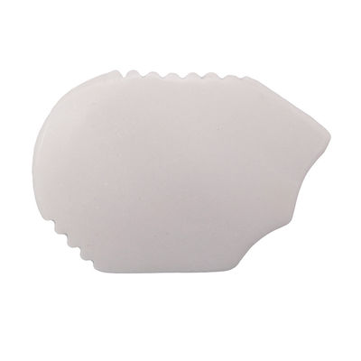 Logo personalizzato Strumento di massaggio Gua Sha Giunta Guasha Bianco Giada Naturale per viso collo Braccio Spalla Corpo Antirughe Antinvecchiamento