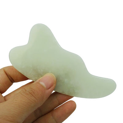 Logo personalizzato Spa naturale verde strumento di massaggio del cuoio capelluto Gua Sha per raschiare la pelle del viso e del corpo massaggiatori facciali Guasha lucidi