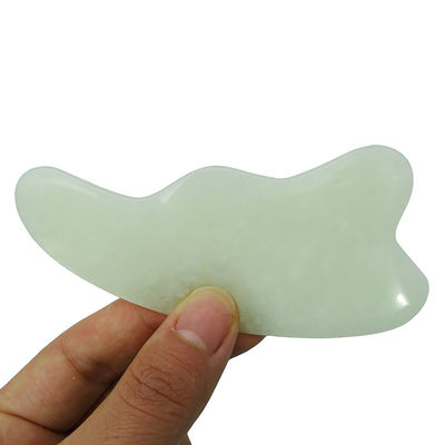 Logo personalizzato Spa naturale verde strumento di massaggio del cuoio capelluto Gua Sha per raschiare la pelle del viso e del corpo massaggiatori facciali Guasha lucidi
