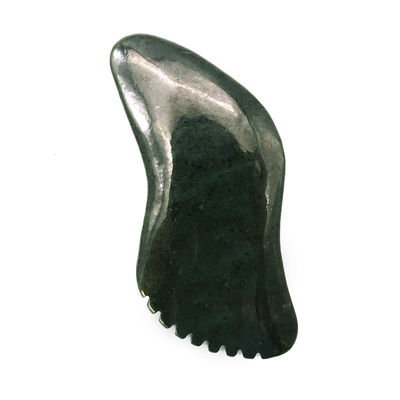 Nefrite verde scuro naturale Giada Gua Sha Massaggio del corpo Strumenti di massaggio tradizionale di raschiatura per il corpo intero 11,8cm*6cm*0,9cm