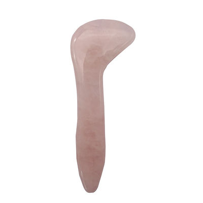 2024 Prodotto lucidato tecnico rosa naturale quarzo giada Gua Sha strumento di massaggio per massaggio facciale scatola regalo MOQ 100PCS