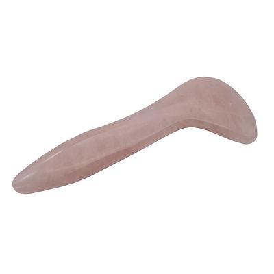 2024 Prodotto lucidato tecnico rosa naturale quarzo giada Gua Sha strumento di massaggio per massaggio facciale scatola regalo MOQ 100PCS