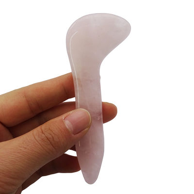 2024 Prodotto lucidato tecnico rosa naturale quarzo giada Gua Sha strumento di massaggio per massaggio facciale scatola regalo MOQ 100PCS
