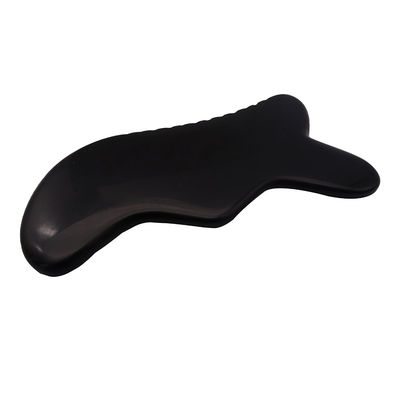 Strumento di massaggio Gua Sha Strumento naturale di pietra bianca nera Guasha per massaggio del collo del piede