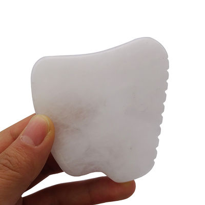 Funzione musicale Strumento di massaggio Gua Sha di giada bianca per la terapia SPA Strumento di massaggio Guasha di giada naturale lucidato