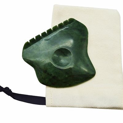Logo personalizzato Nefrite verde Giada Anti Cellulite Guasha Scraper per la cura della pelle facciale