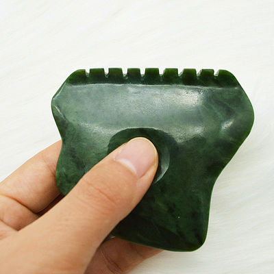 Logo personalizzato Nefrite verde Giada Anti Cellulite Guasha Scraper per la cura della pelle facciale