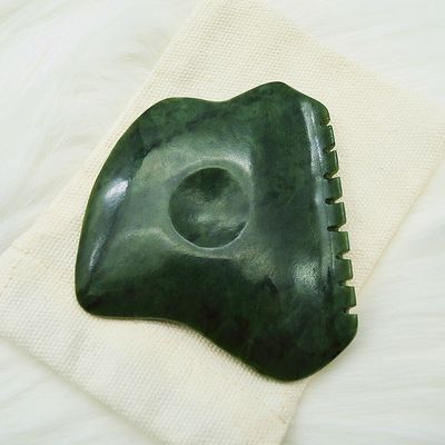 Logo personalizzato Nefrite verde Giada Anti Cellulite Guasha Scraper per la cura della pelle facciale