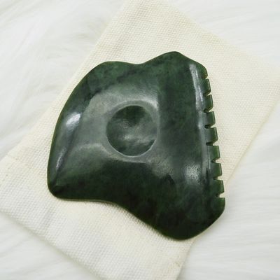 Logo personalizzato Nefrite verde Giada Anti Cellulite Guasha Scraper per la cura della pelle facciale