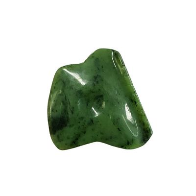 Massaggiatore Corpo Nefrite Verde Giada Gua Sha Scraping Massaggio Strumento per il rilascio di tensione facciale e auto-aiuto
