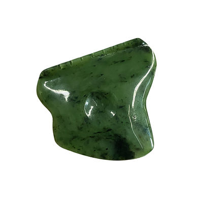 Massaggiatore Corpo Nefrite Verde Giada Gua Sha Scraping Massaggio Strumento per il rilascio di tensione facciale e auto-aiuto