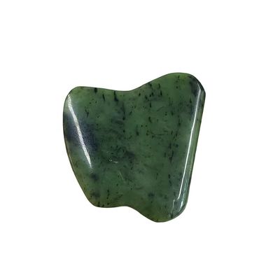 Massaggiatore Corpo Nefrite Verde Giada Gua Sha Scraping Massaggio Strumento per il rilascio di tensione facciale e auto-aiuto