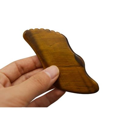 Manifattura a mano Gua Sha occhio di tigre naturale massaggiatore per la pelle per il viso occhi collo Nody rilassamento muscolare OEM ODM