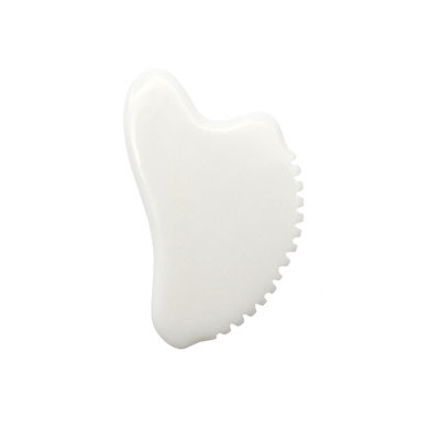 OEM Private Label Bianco Giada Gua Sha Pietra di guarigione artigianale Gua Sha Scraping Massaggio Faciale Strumenti per ridurre gonfiore