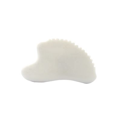 OEM Private Label Bianco Giada Gua Sha Pietra di guarigione artigianale Gua Sha Scraping Massaggio Faciale Strumenti per ridurre gonfiore