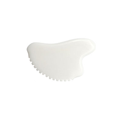 OEM Private Label Bianco Giada Gua Sha Pietra di guarigione artigianale Gua Sha Scraping Massaggio Faciale Strumenti per ridurre gonfiore