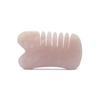 Manifattura a mano naturale rosa quarzo gua sha raschiatura massaggio pettine capelli guashsa per la testa modalità massaggio n abkgs-030