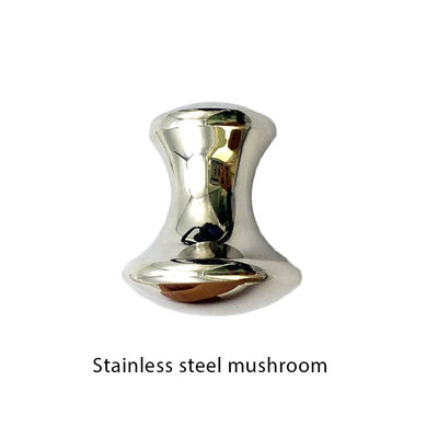 Massaggiatore Corporeo Funghi in acciaio inossidabile Gua Sha Massaggio strumento con logo personalizzato e artigianato artigianale