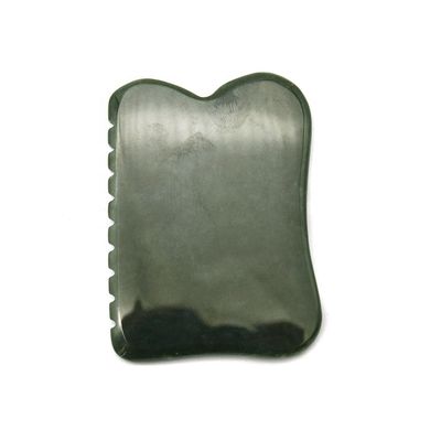 Strumento di massaggio di auto-aiuto 200g Nefrite verde scuro naturale Gua Sha Stone Board per il massaggio del corpo personalizzato