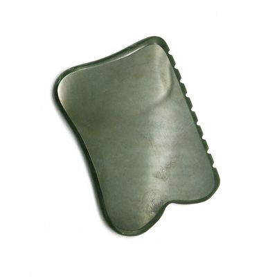Strumento di massaggio di auto-aiuto 200g Nefrite verde scuro naturale Gua Sha Stone Board per il massaggio del corpo personalizzato