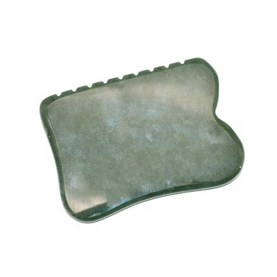 Strumento di massaggio di auto-aiuto 200g Nefrite verde scuro naturale Gua Sha Stone Board per il massaggio del corpo personalizzato