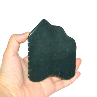 Nefrite verde scuro facciale Giada Pietra Guasha massaggiatore tabella per la circolazione sanguigna facciale