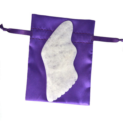 2024 Dispositivo di massaggio in giada bianca personalizzato per viso e corpo Gua Sha Stone Scraping Board per OEM / ODM
