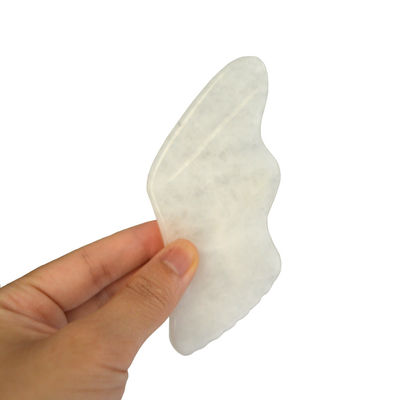 2024 Dispositivo di massaggio in giada bianca personalizzato per viso e corpo Gua Sha Stone Scraping Board per OEM / ODM