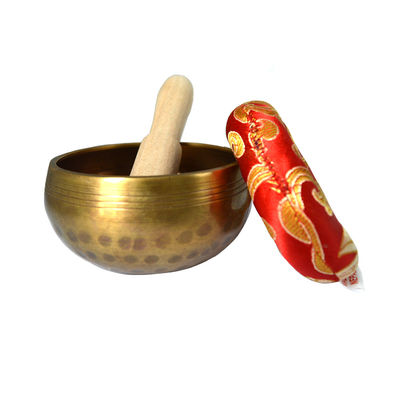 Cooper Material Nepal Chakra Gold Yoga Meditazione Tibetana Custom Singing Bowl Set per la terapia del suono