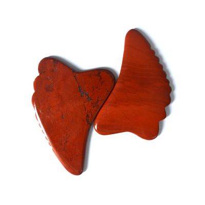 Martello di massaggio di jaspe rosso per SPA Agopuntura Corpo Gamba Facciale Giada Guasha Massaggiatore Tavola Strumento Gua Sha