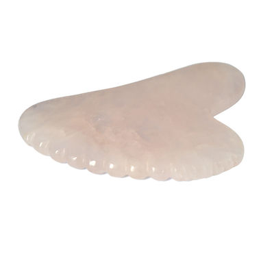 Mascherino Guasha a forma di cuore rosa rosa quarzo giada Mascherino Guasha Gua Sha Strumento di massaggio a tavola per la cura della salute personale OEM/ODM
