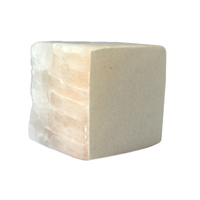 Caratteristica regionale Diffusore di aroma di olio essenziale a forma di cubo rosa con pietra glaciale di giada di cristallo irregolare