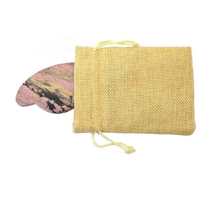 Ottenere una linea della mascella definita e ridotto gonfiore con rosa Rhodonite Gua Sha Facial Tools per il viso Massaggio occhio zona tutto il corpo