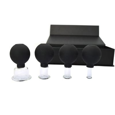 2024 Massaggio in gomma di vetro Massaggio a vuoto Cupping Set Therapy Machine per il corpo Faccia Ritorno Gamba Spalla Con Logo personalizzato