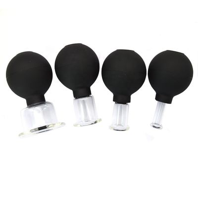 2024 Massaggio in gomma di vetro Massaggio a vuoto Cupping Set Therapy Machine per il corpo Faccia Ritorno Gamba Spalla Con Logo personalizzato