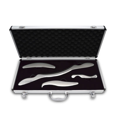 Strumenti di massaggio metallici per Guasha Set di 4 in acciaio inossidabile Gua Sha raschiamento del corpo Guasha massaggio