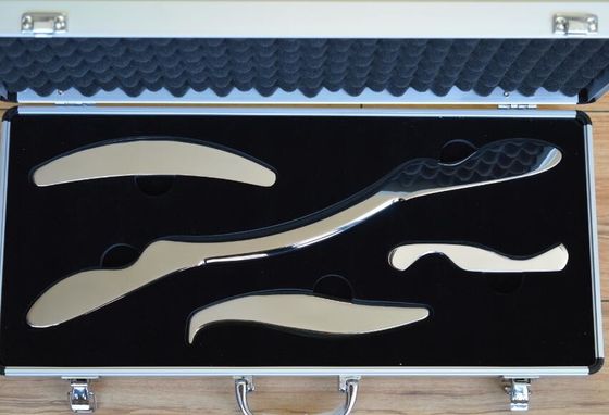 Strumenti di massaggio metallici per Guasha Set di 4 in acciaio inossidabile Gua Sha raschiamento del corpo Guasha massaggio
