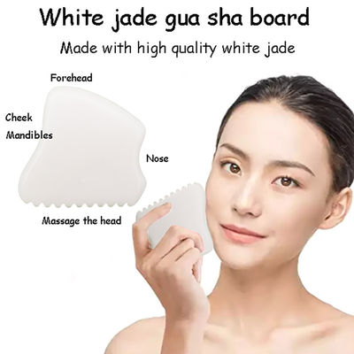 Massaggiatore Corpo Giada Bianca Gua Sha Pietra per Massaggio Faciale e del collo La scelta migliore