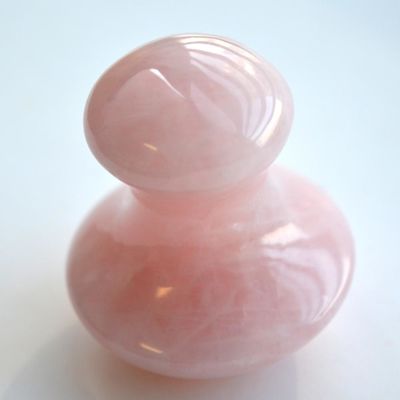 2024 Massaggio personalizzato del corpo Rosa Rosa Quarzo Fungo Gua Sha Pietra Massaggio Strumento con aspetto lucido